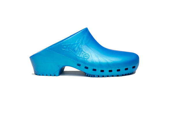 LIMITED EDITION - Calzuro Classic clogs without Upper Holes - Metal Turquoise