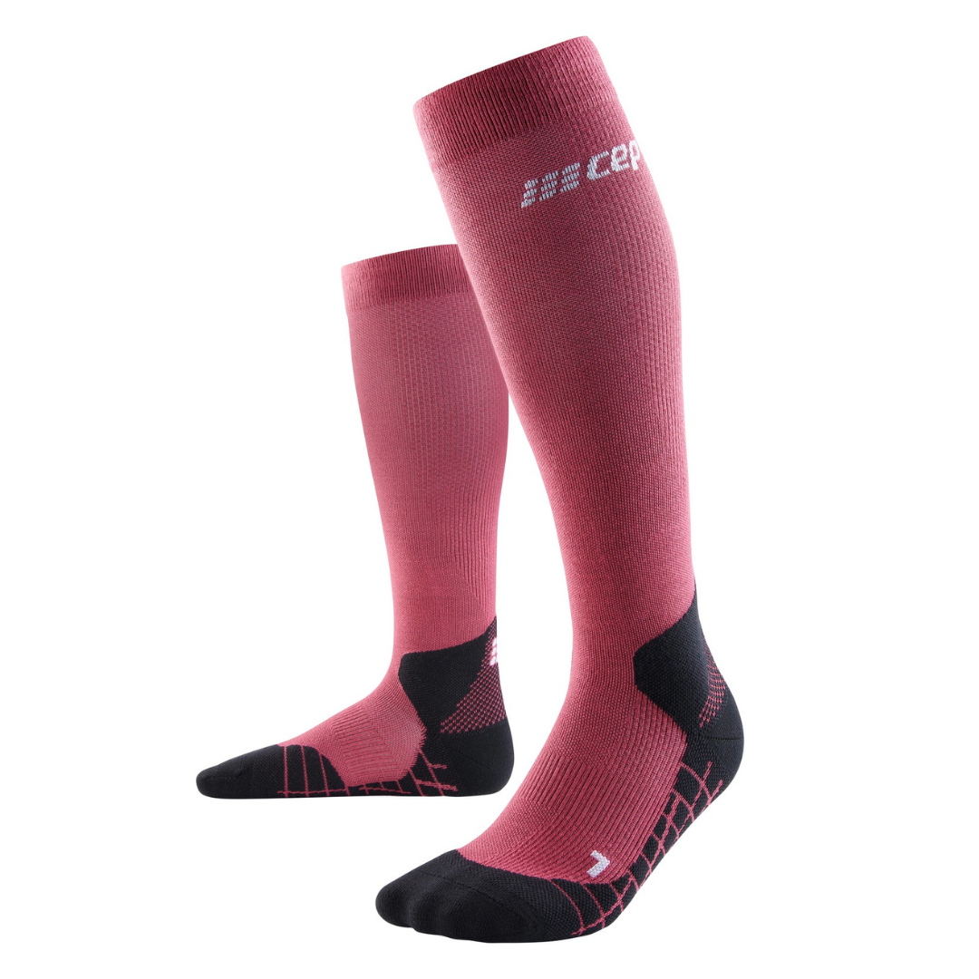 Chaussettes de compression en laine mérinos légères pour l'extérieur CEP au genou 20-30 mmHg pour femmes