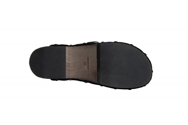 CALZURO SUEDE clog with wooden sole