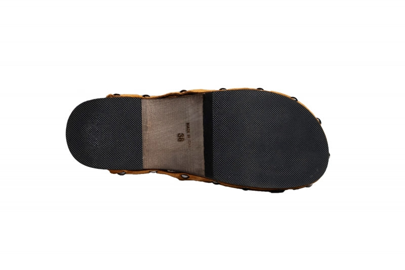 CALZURO SUEDE clog with wooden sole