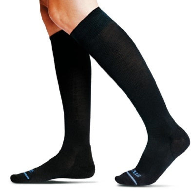 Fits Unisex Black 20-30 mmHg Knee High Compression Socks **Discontinued**