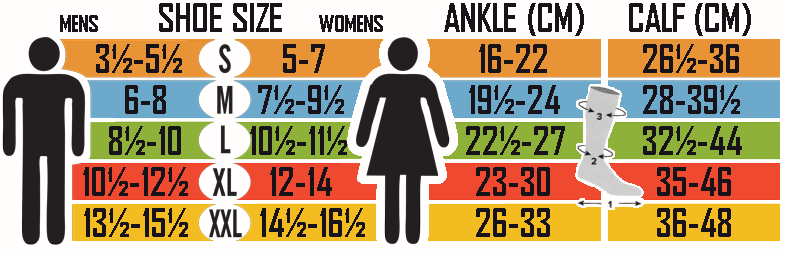 <tc>FITS chaussettes à hauteur du genou unisexes noires à compression de 20 à 30 mmHg</tc>