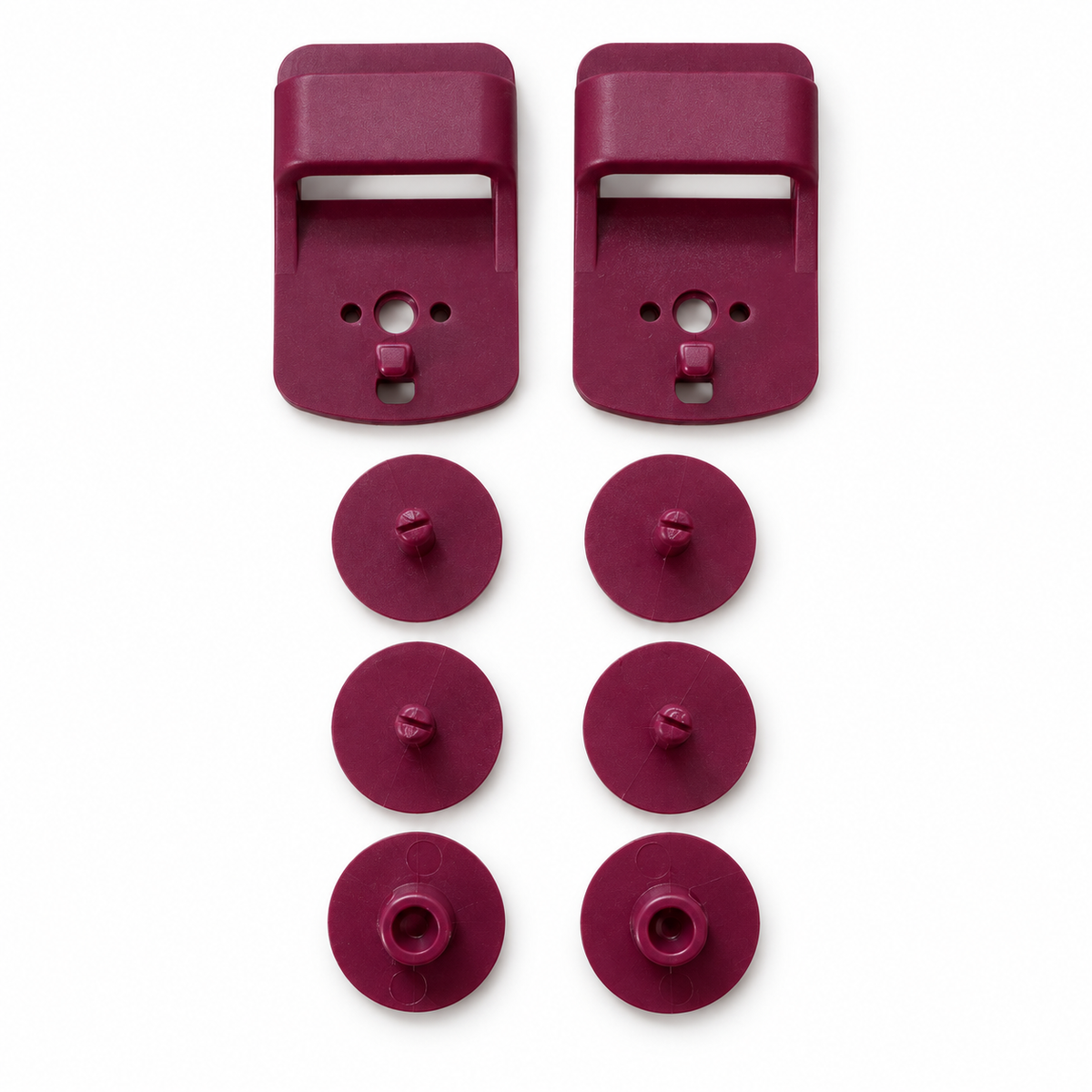 Replacement Buckle and Fastener Set for Calzuro Light — Maroon