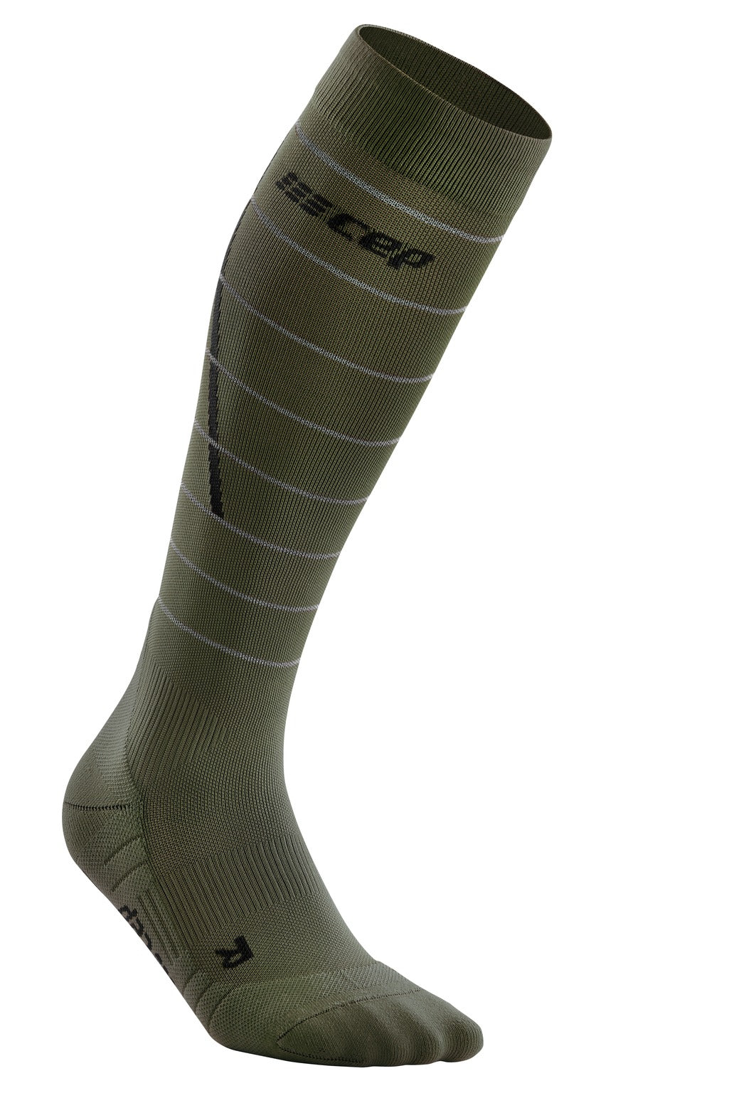 <tc>Chaussettes de compression à hauteur du genou réfléchissantes CEP 20-30 mmHg pour hommes</tc>