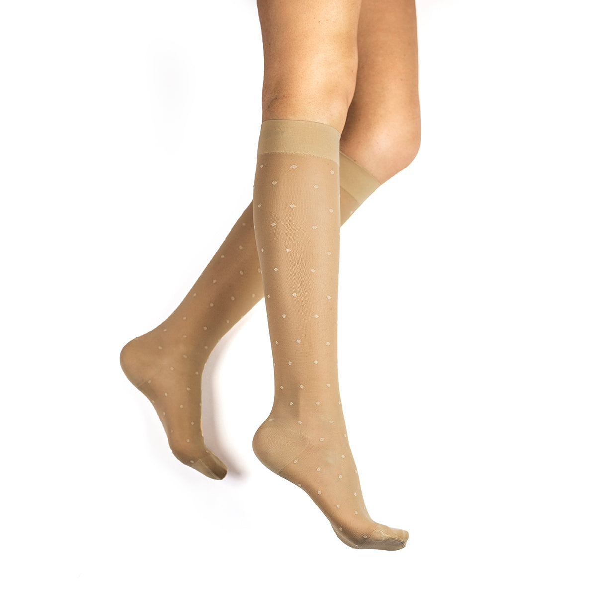 Women Rejuva Knee High Sheer Dot 20-30 mmHg compression Stockings