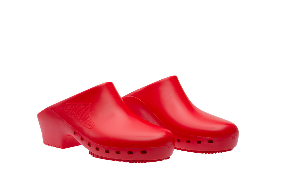 Calzuro Classic clogs without Upper Holes - Red