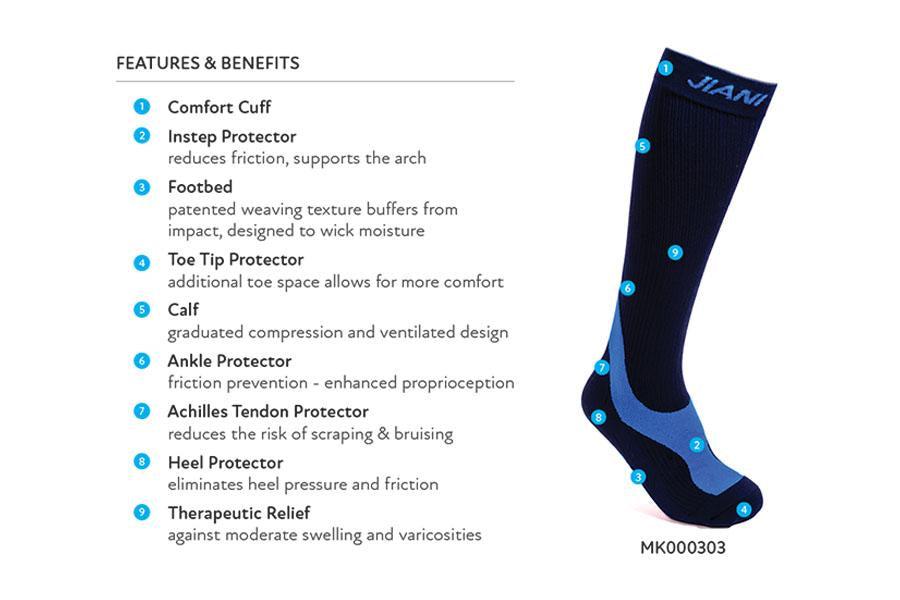 Jiani Medical ENDURANCE MK003 Knee High 20-30mmHg Compression Socks