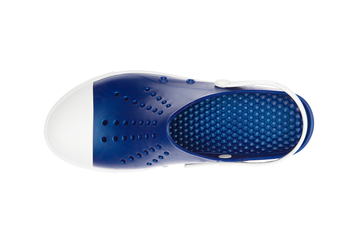 Calzuro Buddy clogs - Metal Blue/White