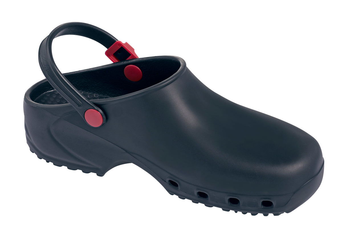 Calzone Clogs Medical Shoes – Black Classic Clogs with Holes – Calzuro